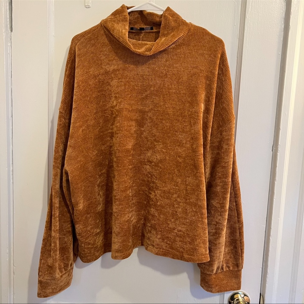 Eloquii Chenille Mock Turtleneck with Flare Sleeve, Size 22/24